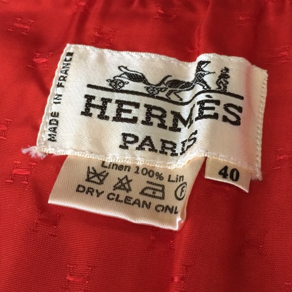 EUC Vtg Hermès Linen Wrap Skirt - Picture 8 of 8